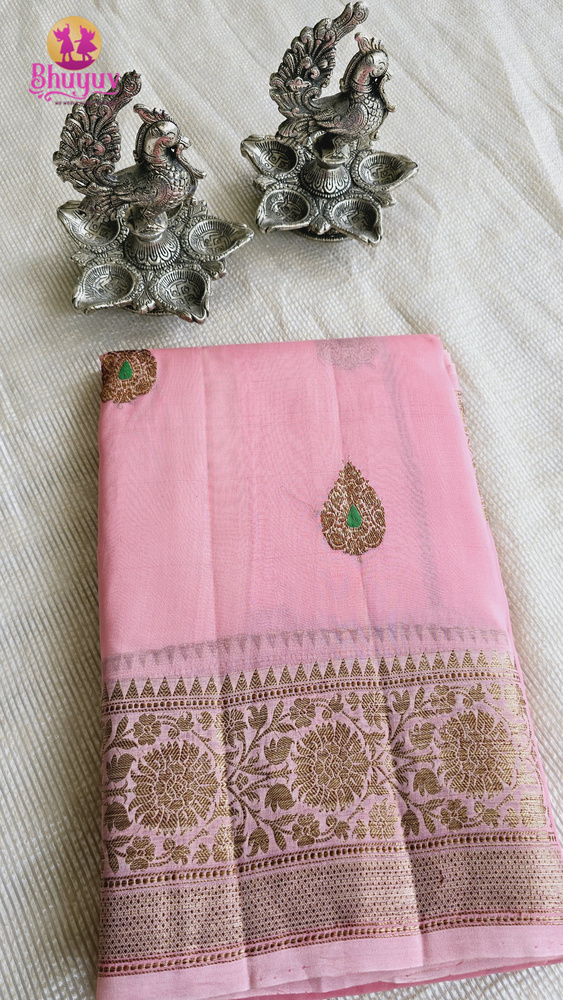Pure Kora Organza with Kaduva Weaving