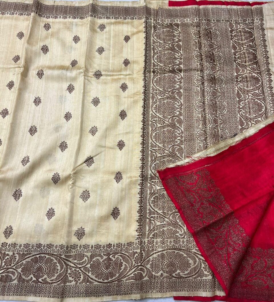 Pure Raw Silk Banarasi Handloom Weaving Saree