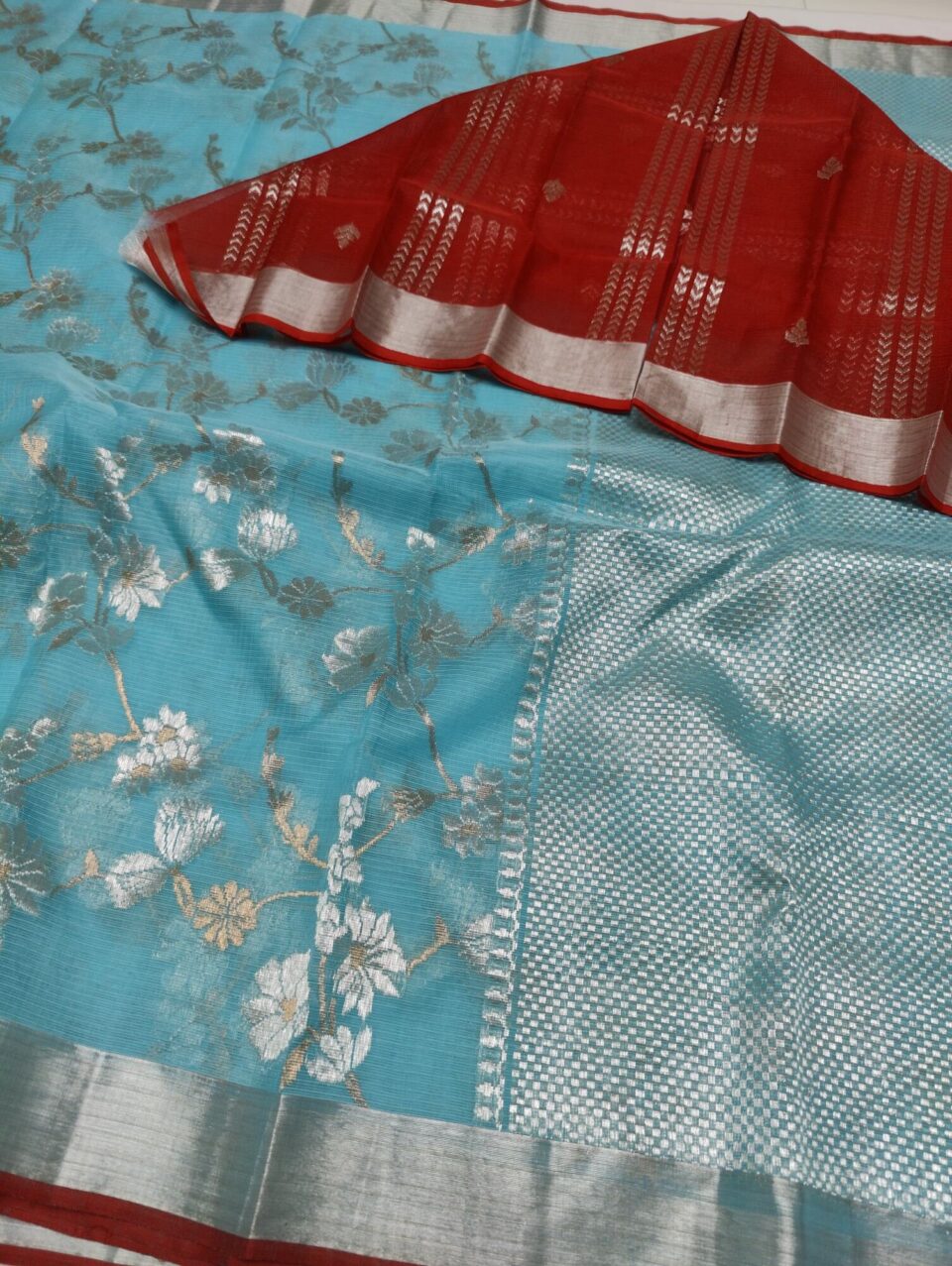 Pure Zari Kota Designer Saree