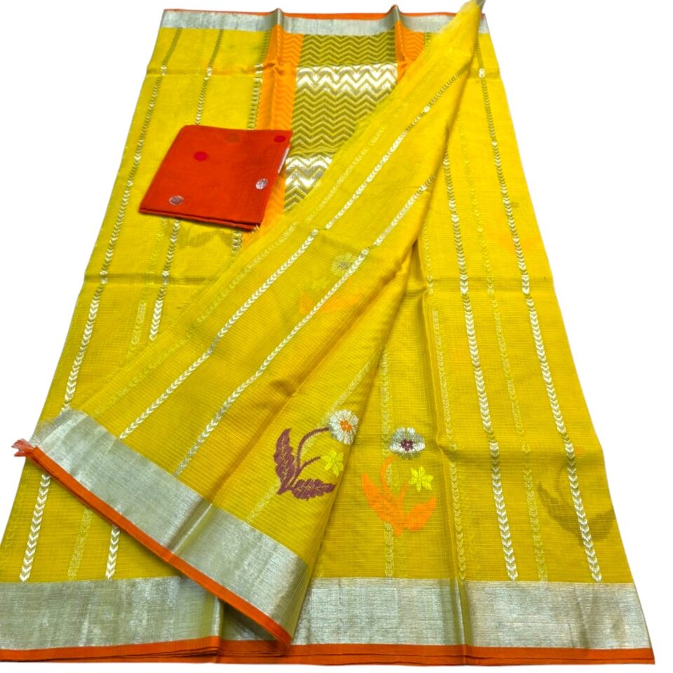 Pure Zari Kota Designer Saree