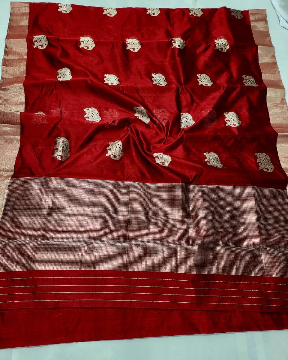 Pure Chanderi Pattu Saree